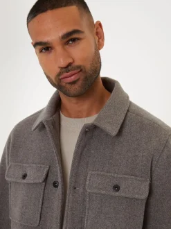 Threadbare neutre - Veste à boutons brossés-chemise Clearance