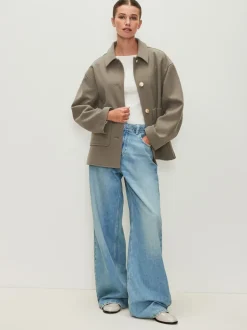 Next neutre - Veste brossée à col Clearance