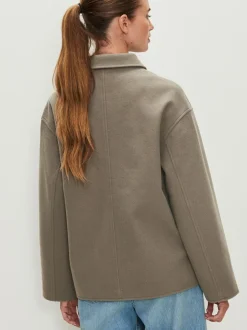 Next neutre - Veste brossée à col Clearance