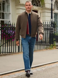 Next neutre - Veste Harrington doublée de borg en laine