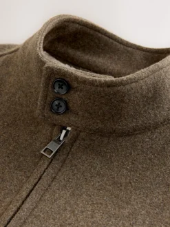 Next neutre - Veste Harrington doublée de borg en laine