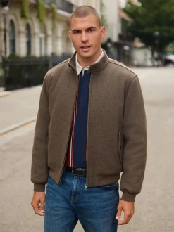 Next neutre - Veste Harrington doublée de borg en laine