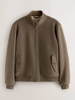 Next neutre - Veste Harrington doublée de borg en laine