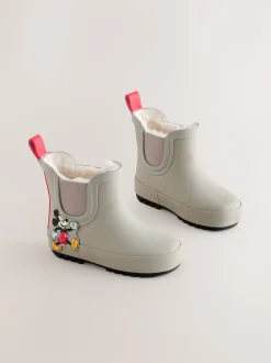 Next neutre - Wellies à cheville doublées Mickey Mouse New