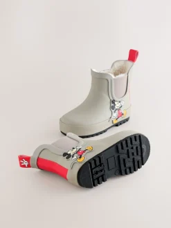 Next neutre - Wellies à cheville doublées Mickey Mouse New