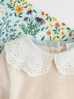 Next Neutre canard/Vert sauge Ditsy - Pull et Leggings en maille Bébé Ensemble 2 Pièces (0mois-3ans) Online