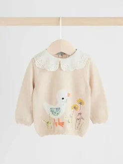 Next Neutre canard/Vert sauge Ditsy - Pull et Leggings en maille Bébé Ensemble 2 Pièces (0mois-3ans) Online