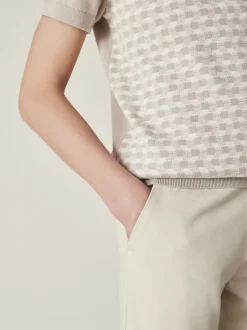 Next - Pantalon chino extensible (3-17ans) Neutre écru Hot