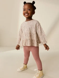 Next Neutre Ditsy Fleuri - Ensemble chemisier et legging à manches longues (3mois-7ans) Clearance
