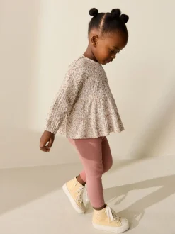 Next Neutre Ditsy Fleuri - Ensemble chemisier et legging à manches longues (3mois-7ans) Clearance