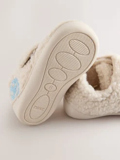 Next - Chaussons Cupsole doublés chauds Neutre Happy Face Clearance