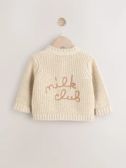 Next Neutre Milk Club - Cardigan épais brodé en maille pour bébé Hot