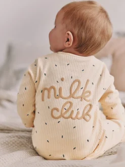 Next Neutre Milk Club - Lot de 3 dors-bien bébé à fermeture éclair bidirectionnelle 100 % coton (0mois -2ans) New