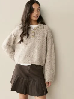 Next Neutre neutre - Pull polo à manches longues Boucle Best