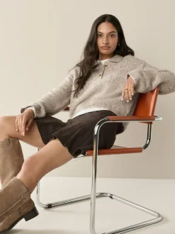 Next Neutre neutre - Pull polo à manches longues Boucle Best