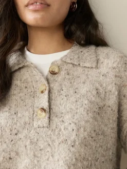 Next Neutre neutre - Pull polo à manches longues Boucle Best