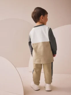 Next Neutre/gris - Ensemble T-shirt et Jogging à manches longues (3mths-7yrs) Online