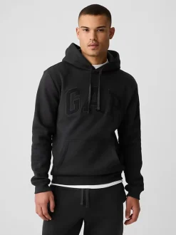 Gap - À enfiler - Sweat à capuche doublé en polaire avec logo Noir Hot