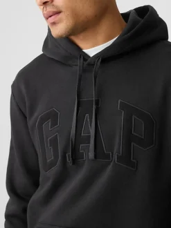 Gap - À enfiler - Sweat à capuche doublé en polaire avec logo Noir Hot