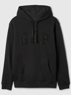 Gap - À enfiler - Sweat à capuche doublé en polaire avec logo Noir Hot
