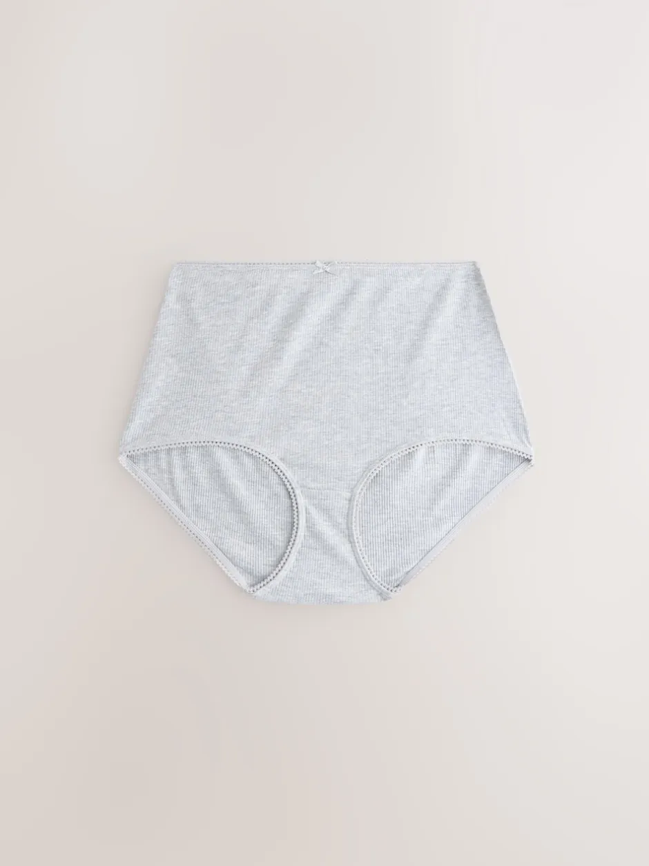 Next Noir - 7 Slips Lot en coton côtelé Sale