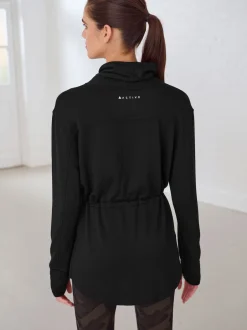 Next Noir - Active Col bénitier Sweat Top New
