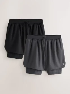 Next Noir - Active 2-en-1 Shorts 2 Lot Outlet