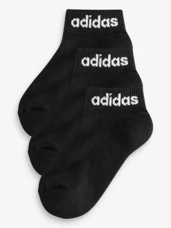 adidas Noir - Linear Chaussettes rembourré à la cheville 3 Lot Outlet