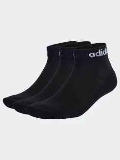 adidas Noir - Linear Chaussettes rembourré à la cheville 3 Lot Outlet