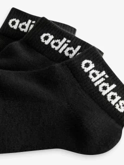 adidas Noir - Linear Chaussettes rembourré à la cheville 3 Lot Outlet