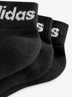 adidas Noir - Linear Chaussettes rembourré à la cheville 3 Lot Outlet