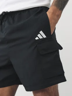 adidas Noir - Petit short Essentiel Logo Cargos Chelsea New