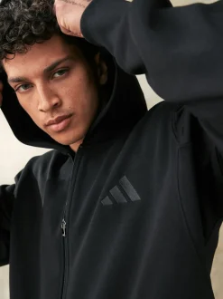 adidas Noir - Sweat à capuche zippé en polaire toutes saisons