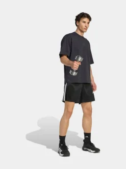 adidas Noir - Workout Essentials Base 3Rayures Shorts en piqué 7pouces Best