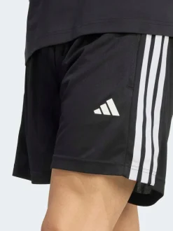 adidas Noir - Workout Essentials Base 3Rayures Shorts en piqué 7pouces Best