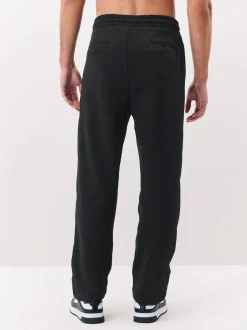 Next - Ajustement droit - Pantalon de jogging épais décontracté à dos brossé Noir New