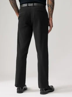 Next Noir - Ajustement droit - Pantalons chino à ceinture doux au toucher Hot