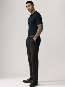 Next Noir - Ajustement droit - Pantalons chino à ceinture doux au toucher Hot