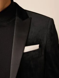 Next Noir - Ajustement régulier - Blazer en velours Online
