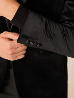 Next Noir - Ajustement régulier - Blazer en velours Online