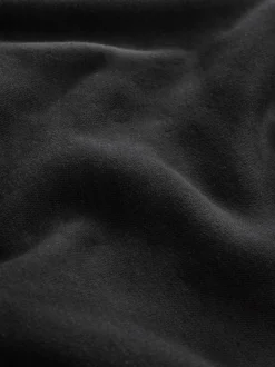 Next - Ajustement régulier - Sweat-shirt épais à Col rond riche en coton Noir Clearance