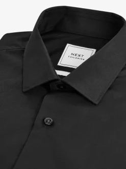 Next Noir - Ajustement régulier - Chemise intelligente à double poignet facile d’entretien Sale
