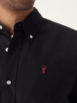 Next - Ajustement régulier - Chemise Oxford à manches courtes Noir Online