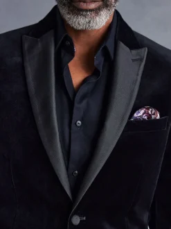 Next Noir - Ajustement régulier - Blazer Signature Pontoglio en velours italien Best