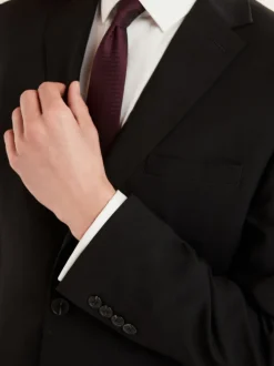 Next Noir - Ajustement régulier - Veste de costume Essential Clearance