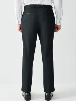 Next Noir - Ajustement régulier - Pantalon de smoking texturé avec détail de ruban adhésif Discount