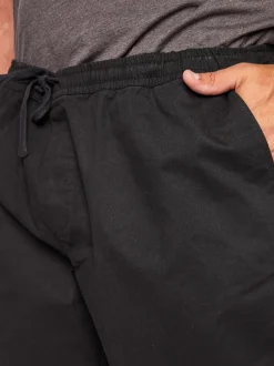 BadRhino Big & Tall Noir - Short extensible à taille élastiquée Chinos Hot