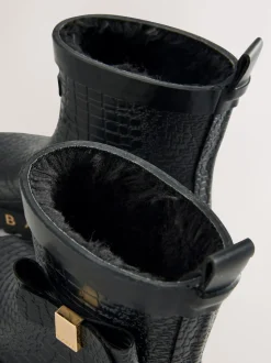 Baker by Ted Baker Noir - Bottes de bien-être doublées en fausse fourrure avec nœud pour fille Online