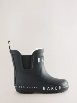 Baker by Ted Baker Noir - bottes de bien-être doublées de fausse fourrure garçon Clearance