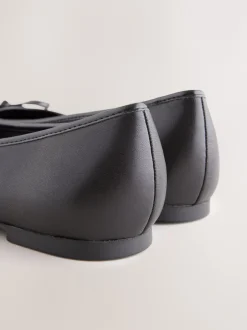 Next Noir - Ballerines en cuir à bout rond Clearance